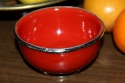 <b>              Ceramika - Miseczka Z Metalową Opaską W Czerwieni - Średni Model<b>