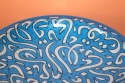 <b>  Ceramika - Ogromna Marokańska Misa Patera Błękit - Pięknie Zdobiona - Stare Maroko<b>