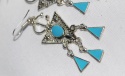 <b>Kolczyki Amulet Krzyż Tuaregów z Błękitem<b>