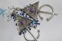 <b>Kolczyki Amulet Krzyż Tuaregów z Fioletem<b>