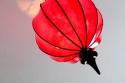 <b>                Lampion Abażur Marokańska Kula Skórzana Czerwień Plus Mocna Konstrukcja<b>