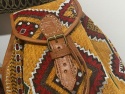  <b>    Marokański Plecak - Skóra plus Kilim Nowy Model - Żółć<b>
